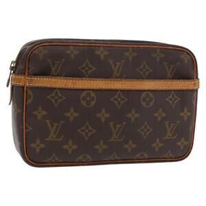 LOUIS VUITTON Monogram Compiegne 23 Clutch Bag M51847 LV Auth 149674